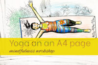 yoga on an A4 page, mindfulness workshop