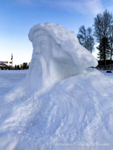 Gustav Vasa_snow sculpture Vasaloppet