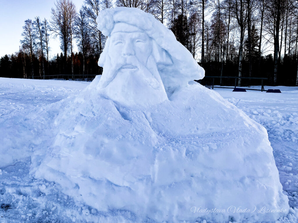 Gustav Vasa_snow sculpture Vasaloppet