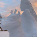 goddess snow sculpture vladyslava lisinenko