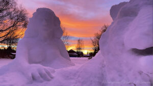 tiger mistress snow sculpture vladyslava lisinenko