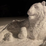 art projects tiger mistress snow sculpture vladyslava lisinenko